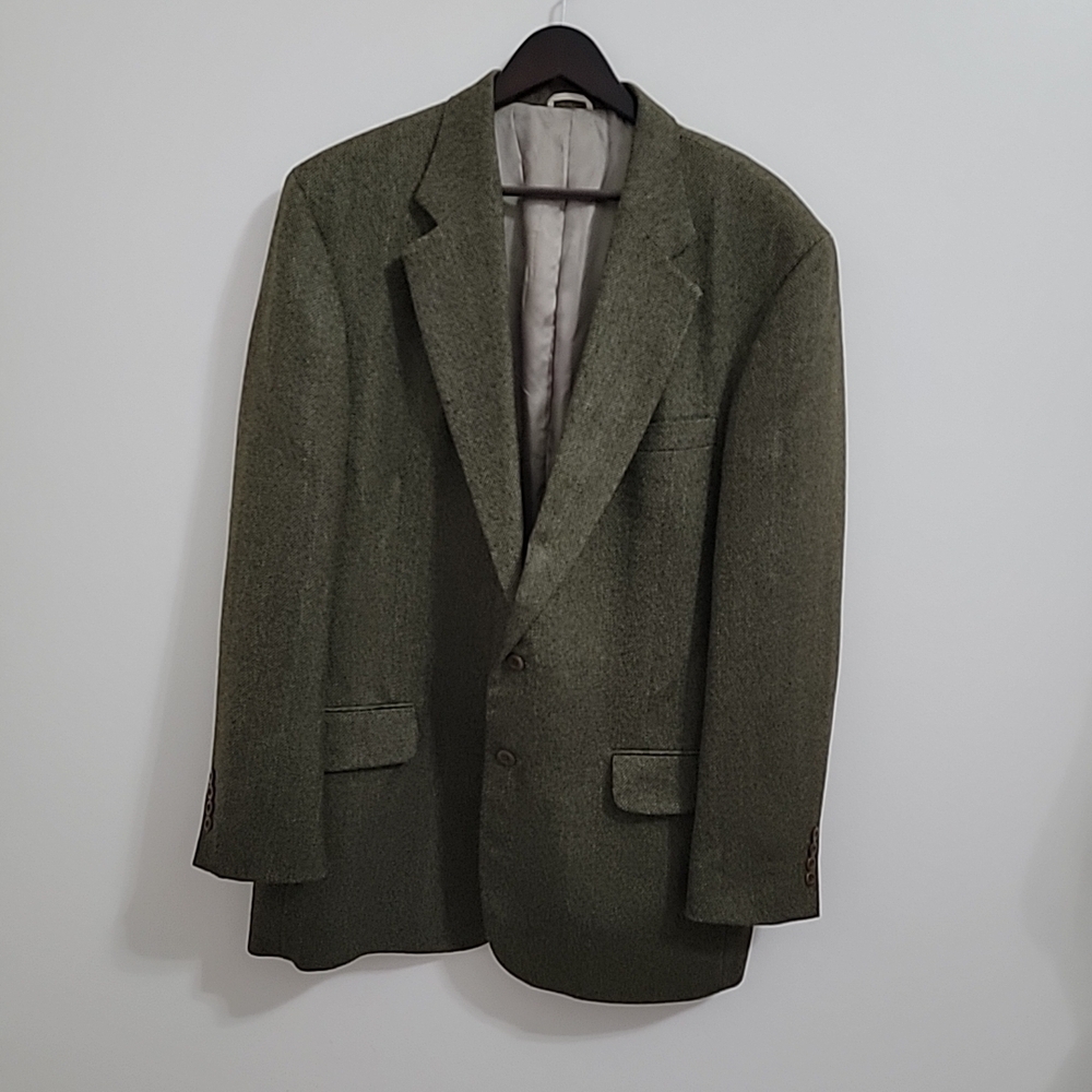 Oak Creek for Dillard's Olive Green Blazer 100% Wool Size 44L XL USA Made